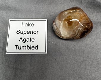 Esemplare lucidato di agata del Lago Superiore