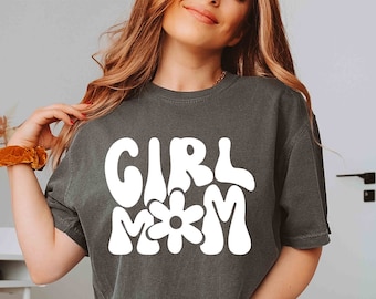 Comfort Colors®  Girl Mama Shirt, Retro Girl Mama Shirt for Mom of Girls Mother's Day Gifts for Girl Mama,