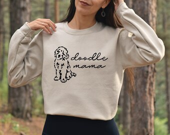 Golden Doodle Sweatshirt, Dog Mom Gift, Doodle Mama ,Graphic Sweatshirt, Gift for Her, Graphic Sweatshirt, Goldendoodle, Doodle Sweatshirt,