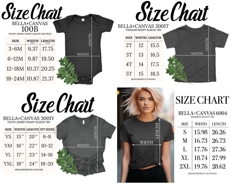 a women's size chart for a t - shirt