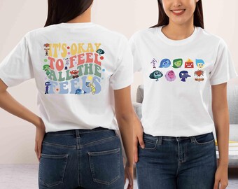 Disney Inside Out It's Okay To Feel All The Feels Shirt, Mental Health shirt, Inclusion Shirt, Speech Therapy Shirt, BCBA Shirt, Para Shirt