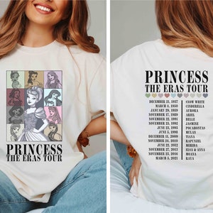 Comfort Colors® Princess The Eras Tour Shirt, Princess Tour Shirt, Vintage Disney Shirt, Disney Princess Shirt, Princess Eras Tour Shirt
