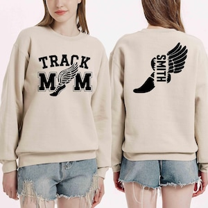 Custom Track Mom Sweatshirt,Personalized Track and Field Mom Shirt,Track Mama Shirt,Custom Track and Field,Mother&#39;s Day Gift,Track Mom Gift