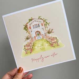 Carte de mariage, pour toujours, le jour de votre mariage, carte de M. et Mme, jeunes mariés, pour les mariés, illustration de réception en plein air