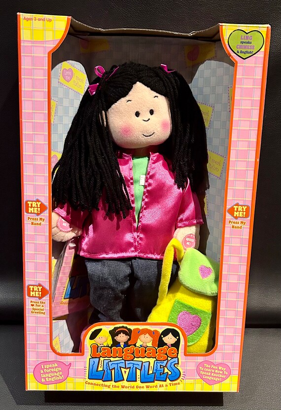 Language Littles Ling Talking Girl Doll Speaks English Chinese Teaching Aid Bilingual Etsy