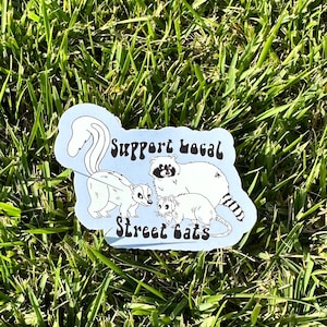 Support Local Street Cats (Blue) Sticker