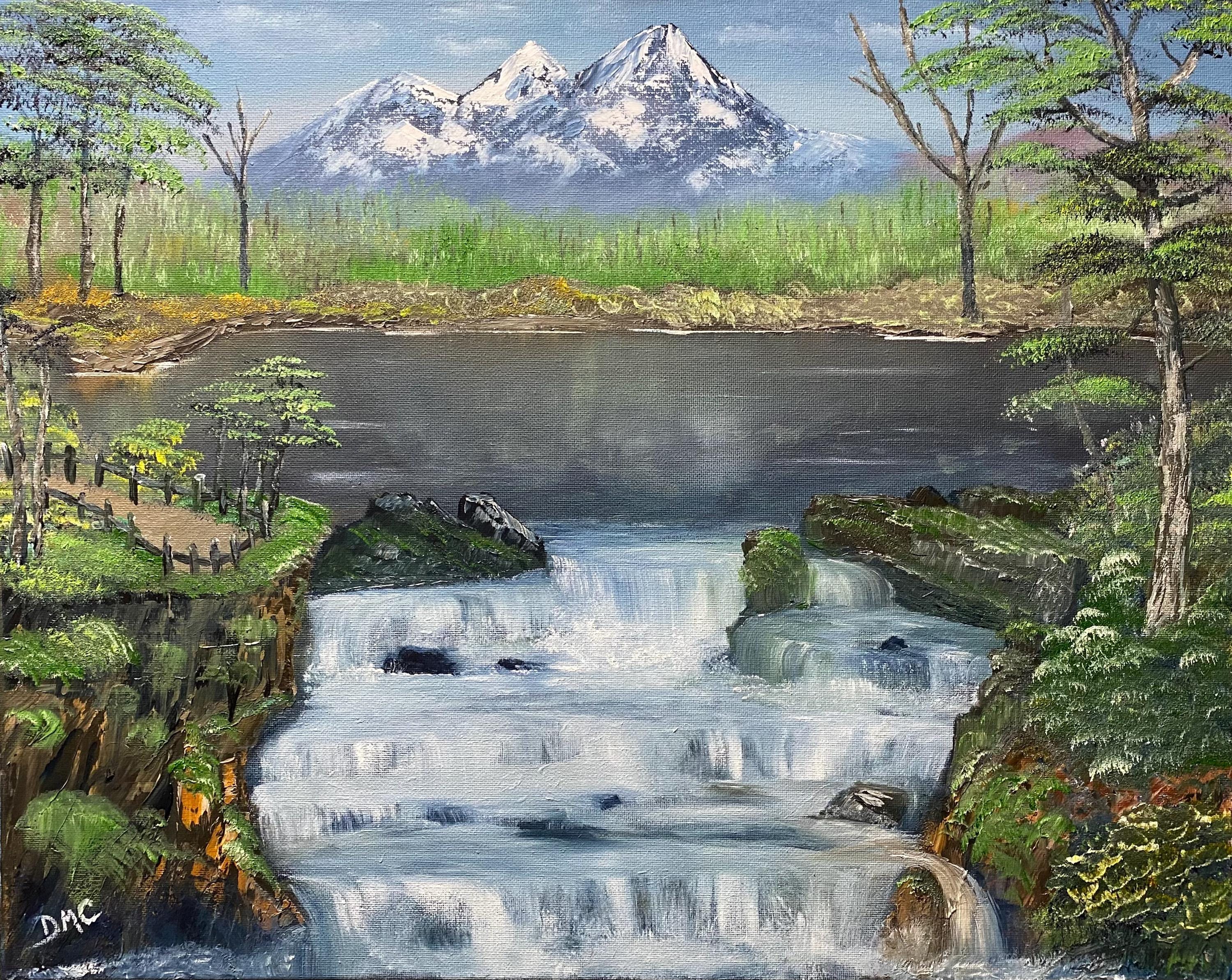 Waterfalls Landscape Painting offers Acrylic on