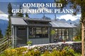 Modern Combo Shed Greenhouse Plans: 12' x 28' (PDF)