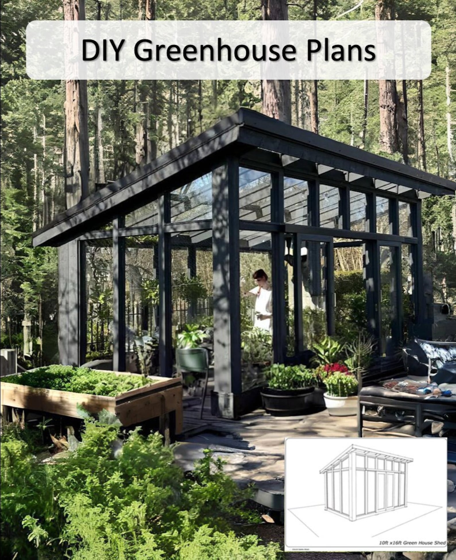 Greenhouse Plans 1 Best Design DIY Etsy