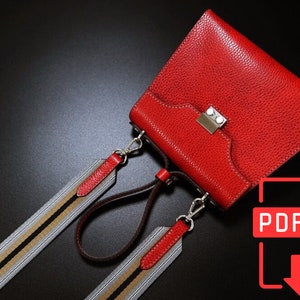 Handbag pattern ,Shoulder Bag pattern, DIY leather ,Download pdf A4