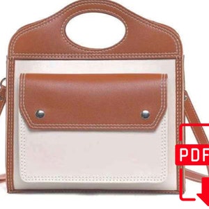 Handbag Pattern - Leather Handbag - Handbag Pattern ,DIY Leather Pattern , bag design, shoulder bag pattern, PDF Download