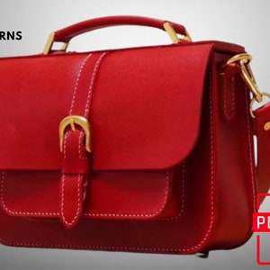 Petit sac à bandoulière en cuir, sac à main en cuir pour femme, sac cartable fait main, petit sac cartable, sac à main en cuir, télécharger PDF A4