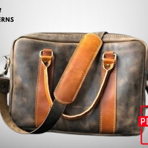 Businesstasche Leder, Mehrere Fächer Reisen, Business, Schule, download PDF A4