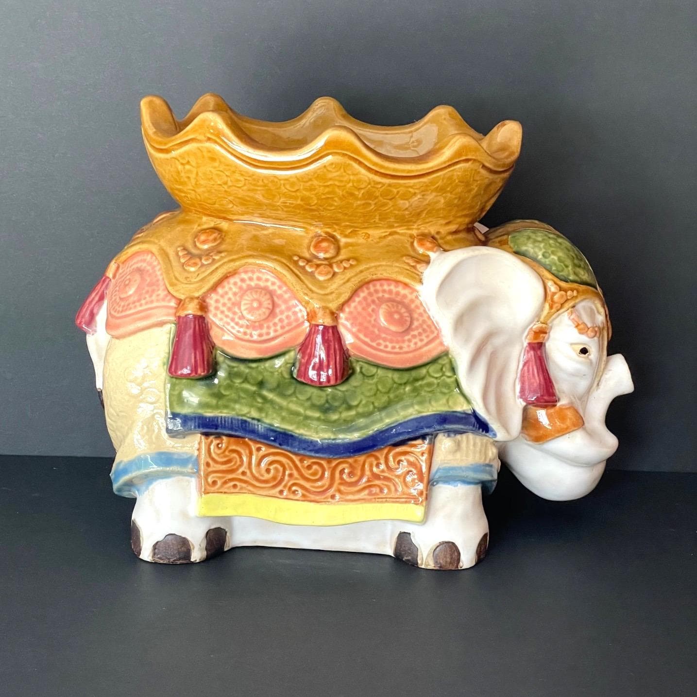 Ceramic elephant plant pot stand - Etsy 日本