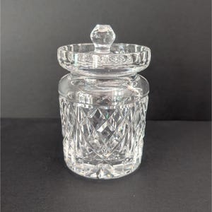 Waterford Crystal Honey Pot Covered Jam Jelly Condiment Jar 4.5&quot; High