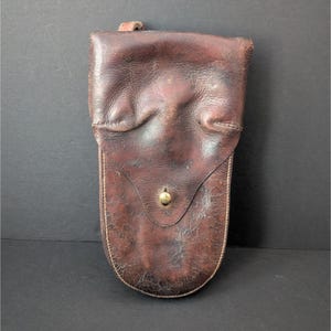 Antike Lederarmee Satteltasche Möglicherweise Britische Buren / WWI Ära