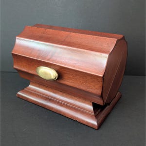 Vintage Bombay Company Schmuckschatulle aus Holz mit Messing-Akzenten und Klappdeckel * LESEN *
