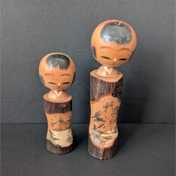 こけし人形セット 手描き 奥瀬鉄則 温湯 伝統的な手描きこけし