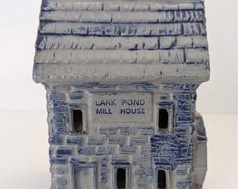 Vintage Rowe Pottery Village Piece Lark Pond Mill House Salt Glaze Pottery