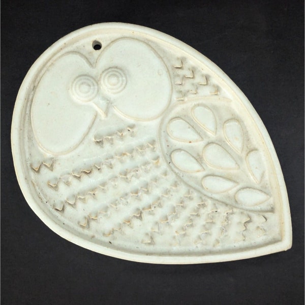 Handmade Art Pottery Owl Garlic Grater