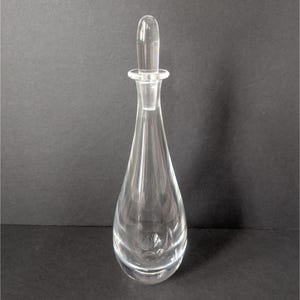 Vintage Orrefors Clear Glass 1683 Decanter with Stopper 12&quot; High Signed