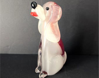 バルーンドッグの置物、2インチの赤いランプワークガラスの犬 - Etsy 日本