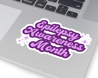 Sticker epilepsiemaand: laptopsticker, cadeau onzichtbare ziekte