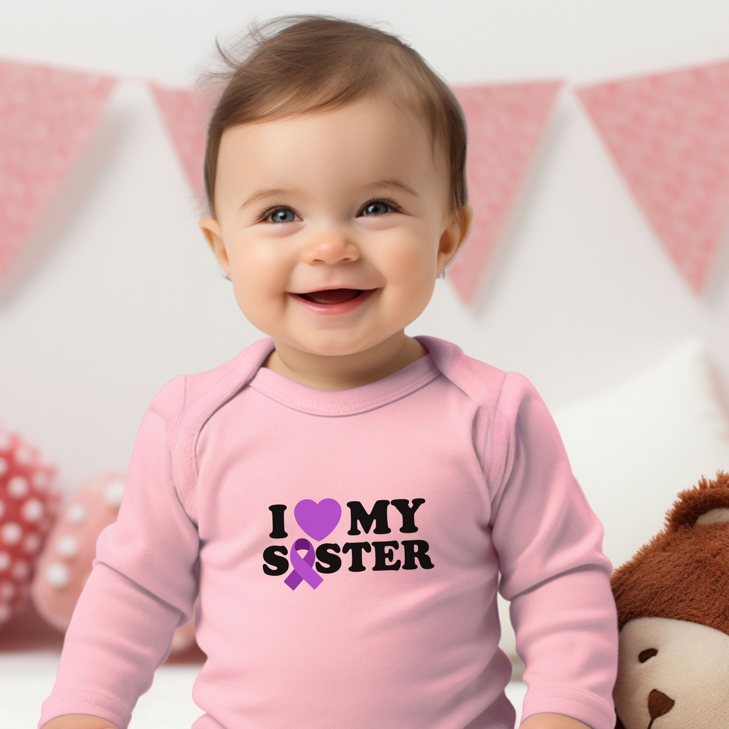 Heart Sister Onesie®, Epilepsy Onesie®, Epilepsy Awareness Onesie®, Epilepsy Baby Support Squad