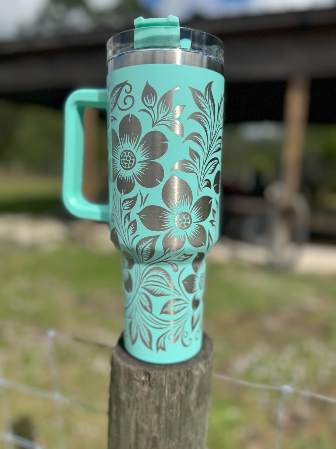 Wildflower Engraved 40 Oz Tumbler Full Wrap Design - Etsy