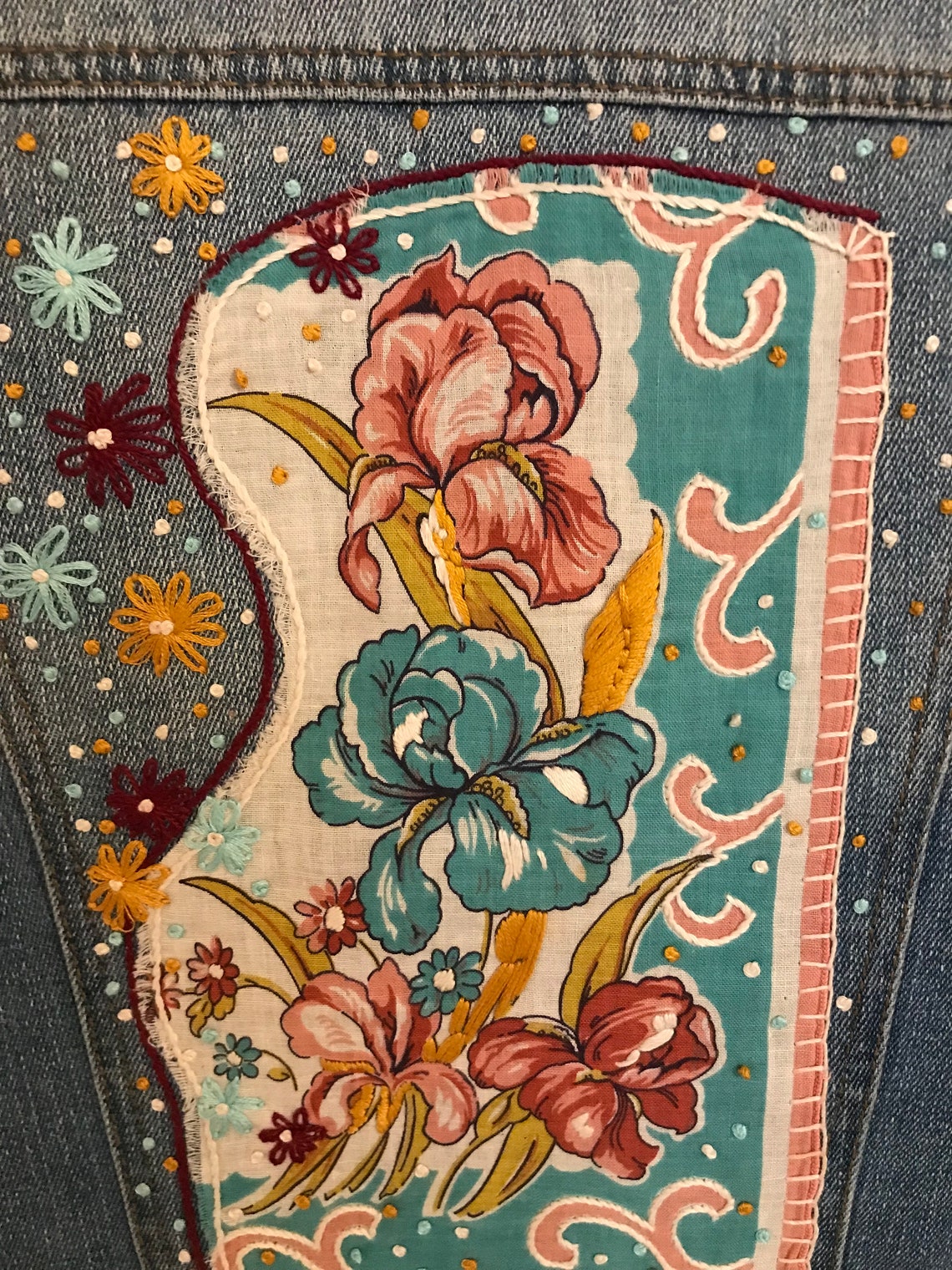Laverne Embroidered Denim Jacket main image 1