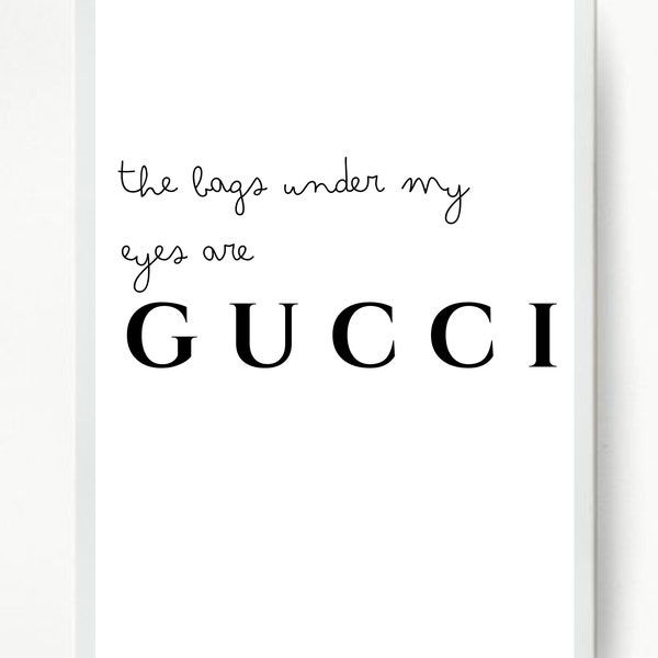 Gucci PRINTABLE Artwork, Minimalistic Poster, Downloadable Prints, Digital Download, It Girl Wall Art