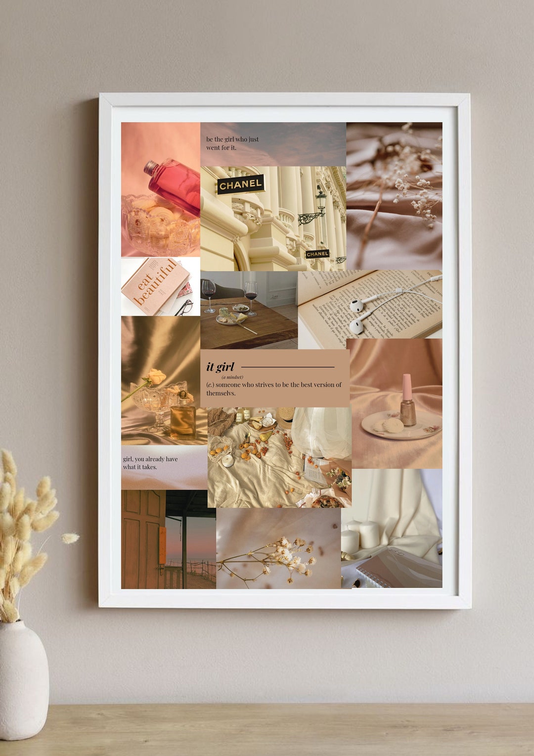 Rose Gold PRINTABLE Artwork IT GIRL Poster Downloadable - Etsy