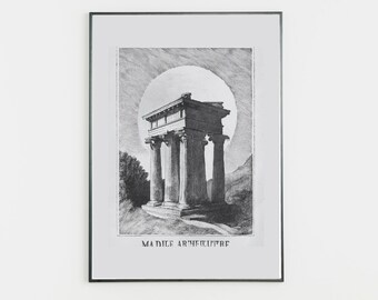 Ancient Greece Architecture PRINTABLE Artwork, Downloadable Prints, Classy Wall Art, Instant Download, Digital Download