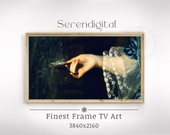 Halloween Samsung Frame TV Art Vintage Victorian Portrait, Frame TV Dark Academia Oil on Canvas Painting, Occult Instant Digital download