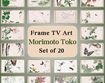 Morimoto Toko set of 20 Arts for The Samsung Frame TV, Digital Japanese Woodblock Prints, Minimalist Zen Traditional Japanese Art for TV