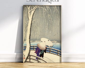 真作 波賀野文子先生 「冬うらら」 オオサンショウウオの水彩画 木製額アクリル板 Japanese Art Print 