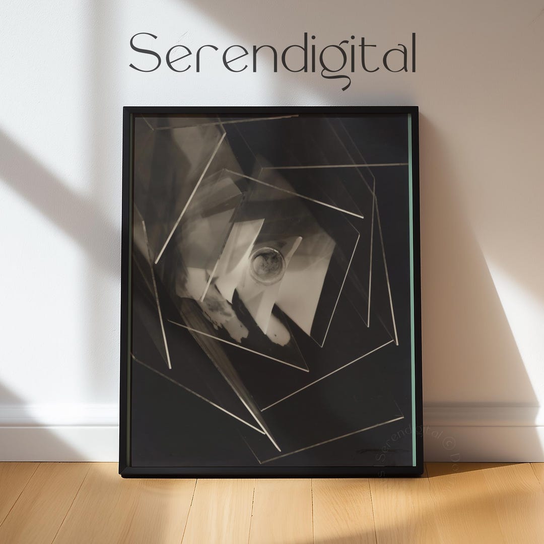 Man Ray Abstract Photo Print, Bauhaus Wall Art, Black and White Photography, Surrealist Decor, Geometric Office Art