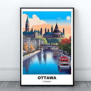 Ottawa Travel Printable Poster - Canada Travel Poster -Ottawa Painting - Digital Print Wall Art - Ottawa Home Decor - Ottawa Affiche