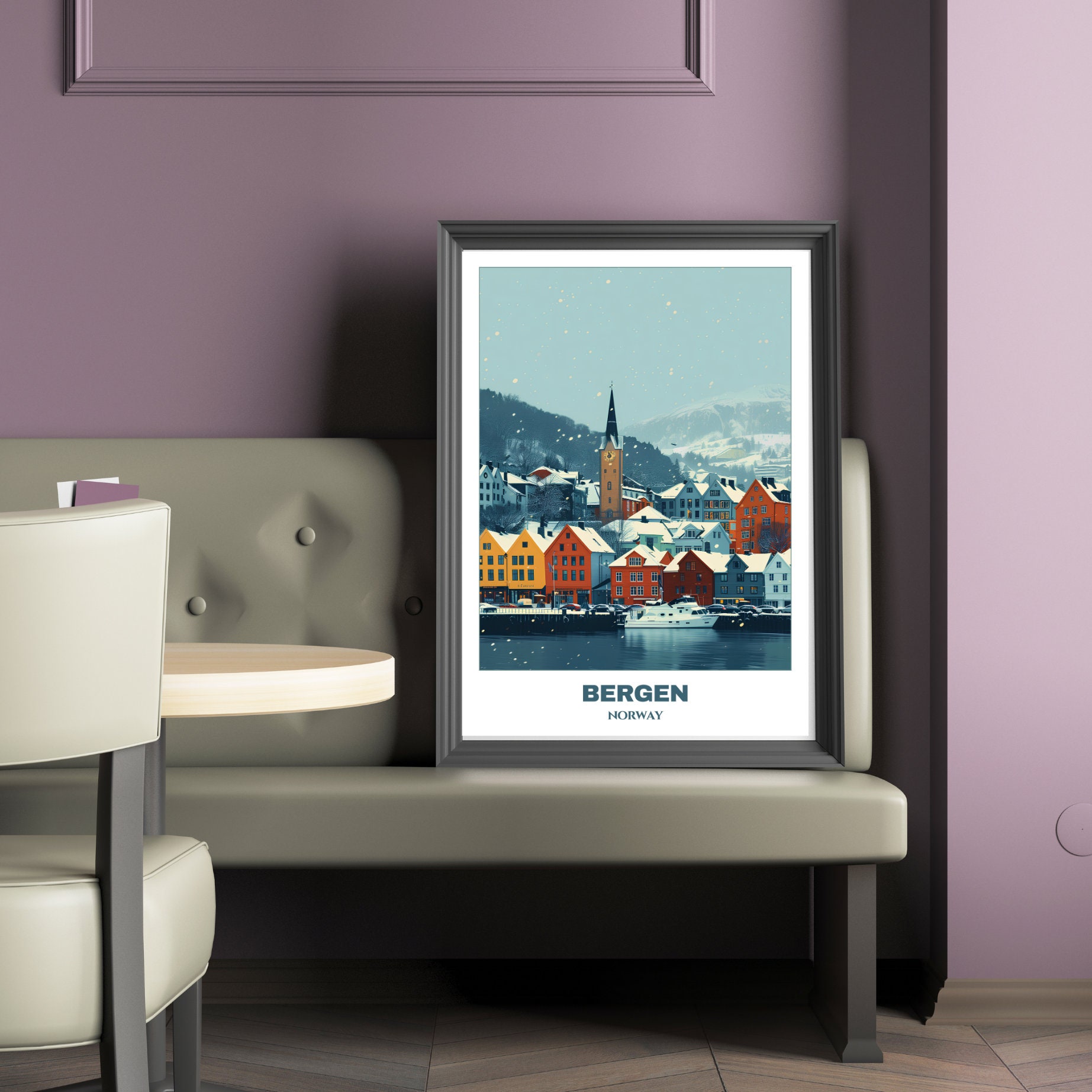 Bergen Printable Travel Poster Norway Travel Poster Insta Download ...