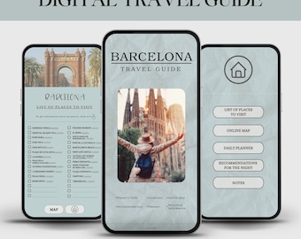 Barcelona Digital Travel Guide -Barcelona Mobile Travel Planner -Places to Visit in Barcelona 2024 -Spain Bucket List -Spain Trip Itinerary