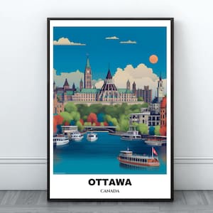 Ottawa Travel Printable Poster - Canada Travel Poster -Ottawa Painting - Digital Print Wall Art - Ottawa Home Decor - Ottawa Affiche