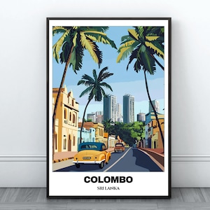 Colombo Travel Printable Poster - Sri Lanka Travel Poster -Cityscape Painting - Digital Print Wall Art - Colombo Decor -Colombo Trip Print
