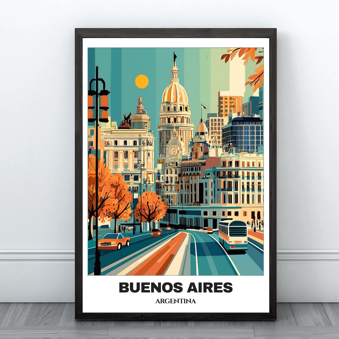 Buenos Aires Printable Travel Poster - Argentina Travel Poster -digital ...