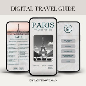 Paris Digital Travel Guide - Paris Mobile Travel Planner - Lugares para visitar em Paris 2024 - Paris Bucket List - Itinerário de viagem na França