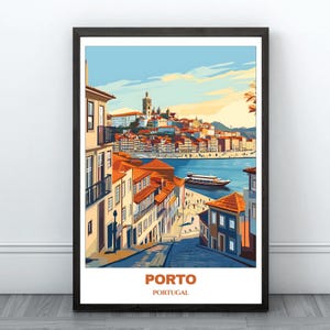 Porto Travel Printable Poster - Portugal Travel Poster - Citycape Painting - Digital Print Wall Art - Porto Home Decor - Portugal Trip Print