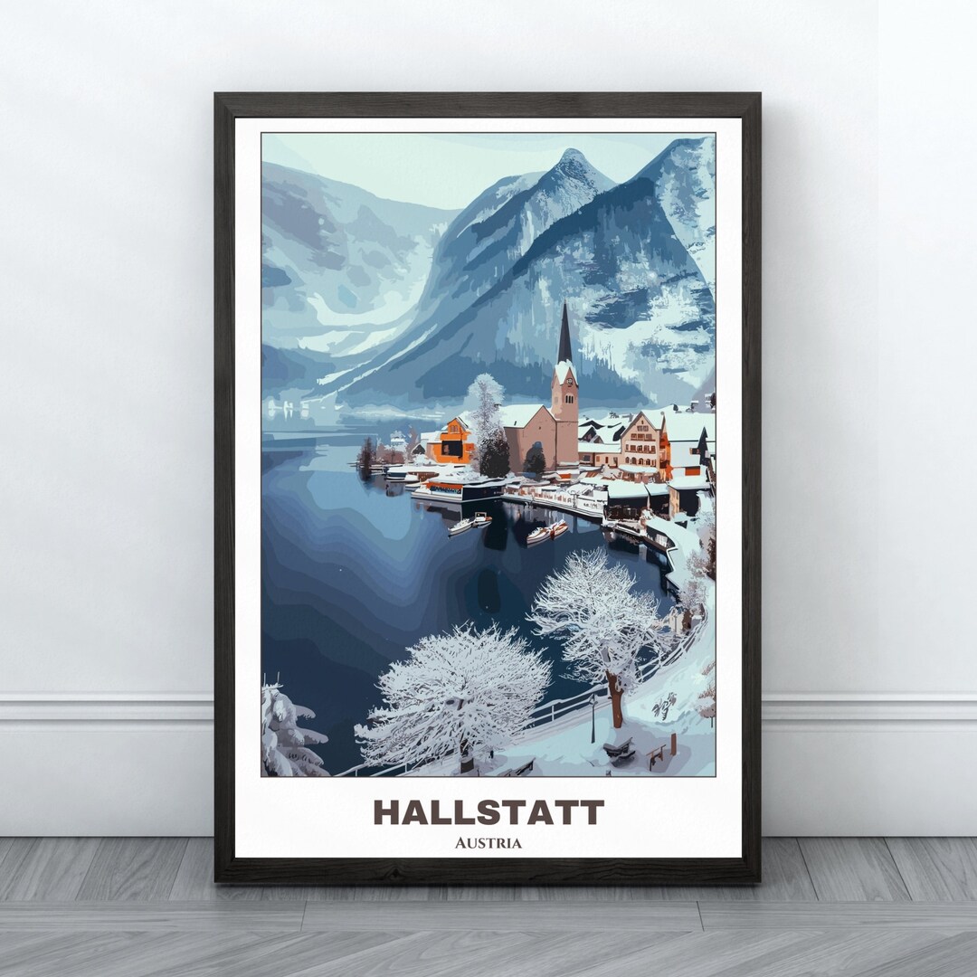 Hallstatt Travel Printable Poster Austria Travel Poster hallstatt ...