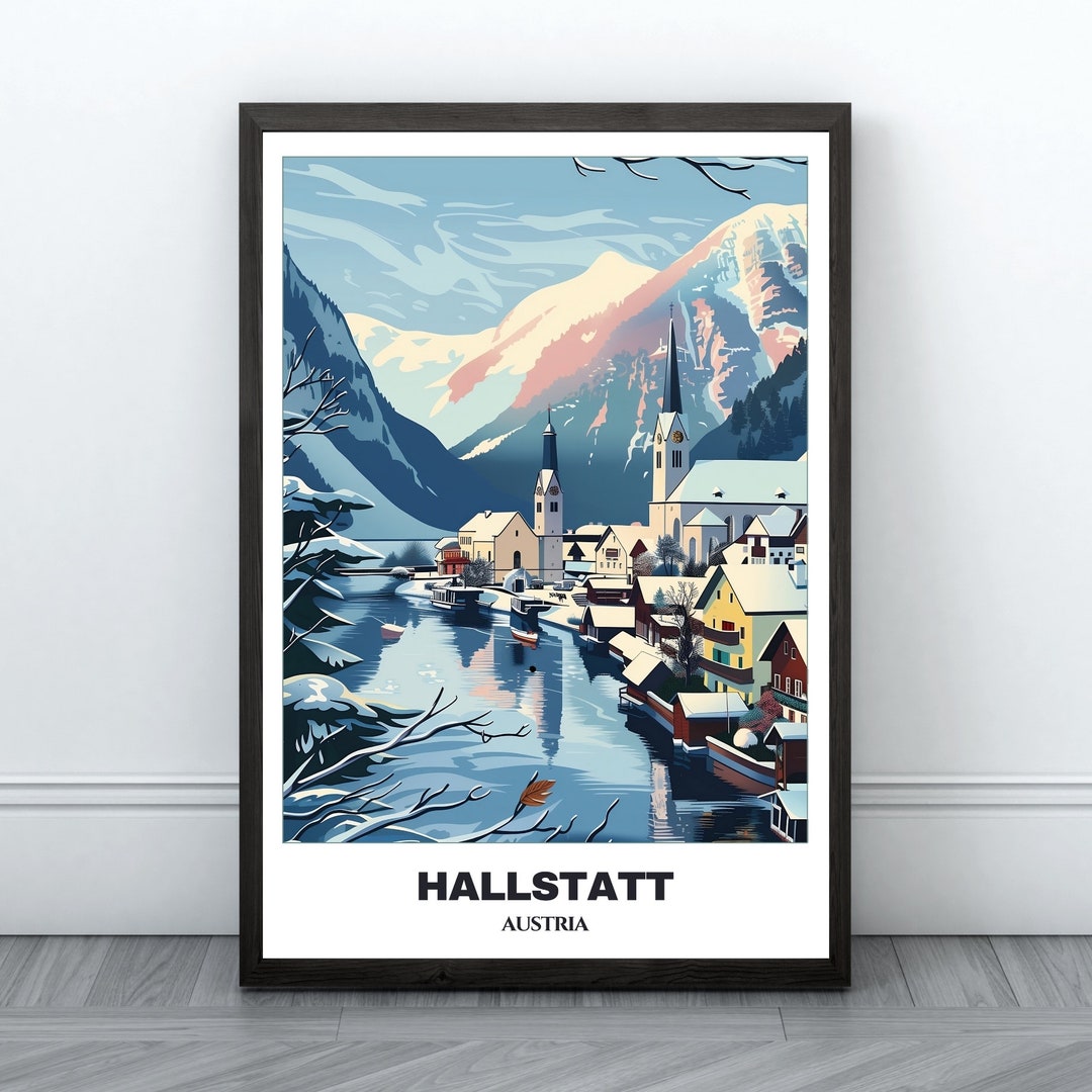 Hallstatt Travel Printable Poster - Austria Travel Poster -hallstatt ...