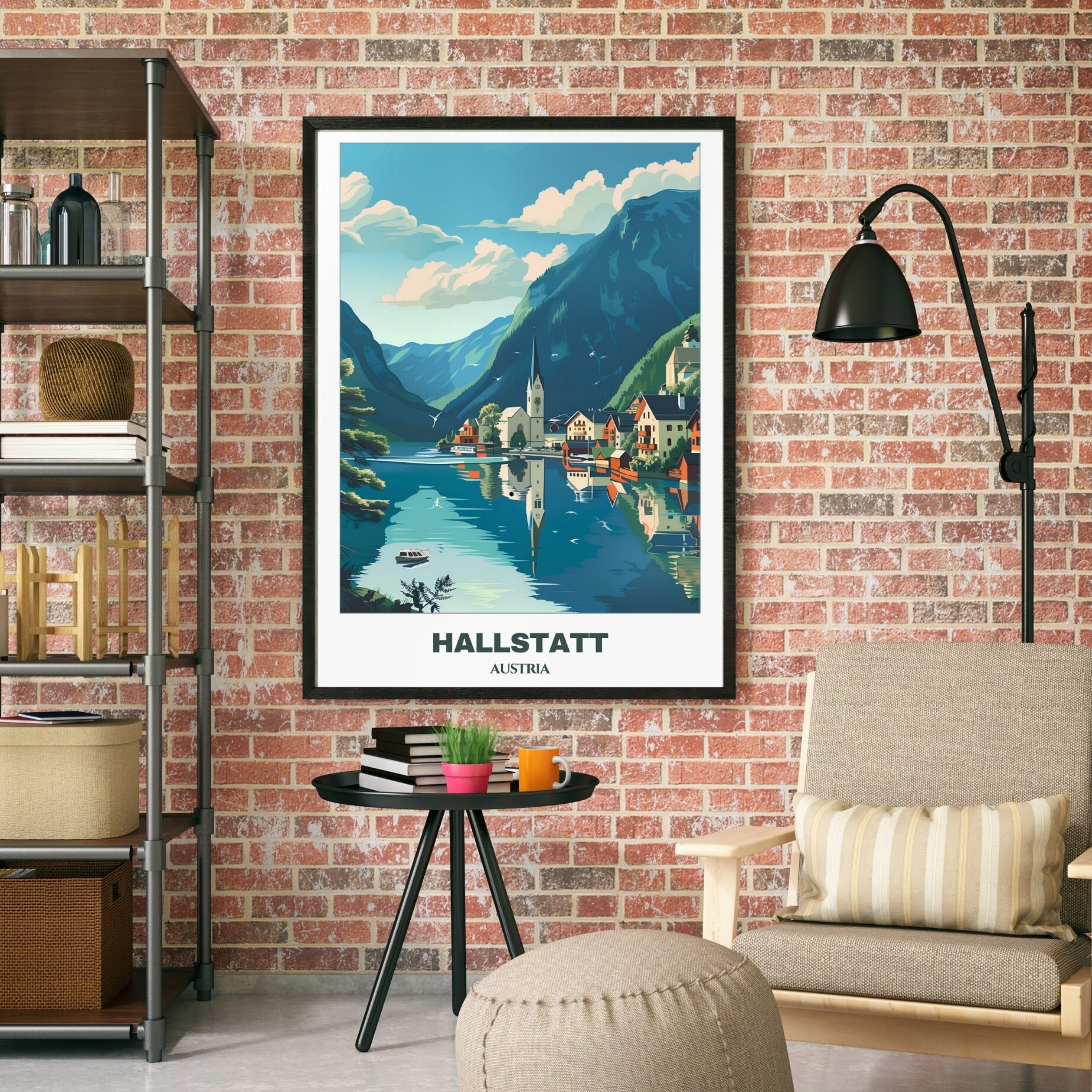 Hallstatt Travel Printable Poster Austria Travel Poster digital ...