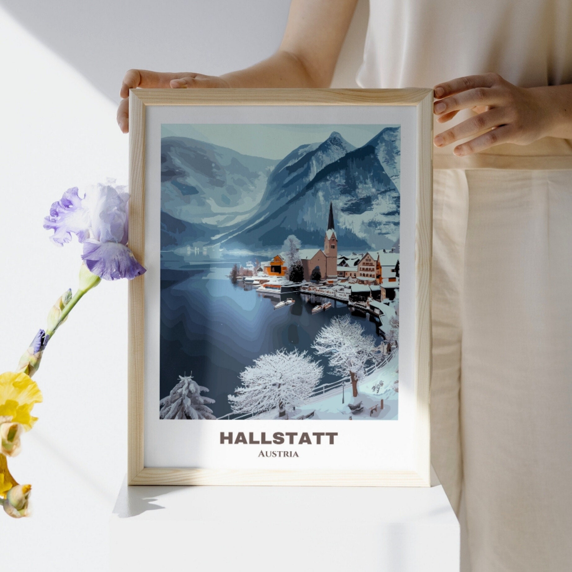 Hallstatt Travel Printable Poster Austria Travel Poster hallstatt ...