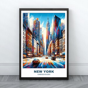 New York City Printable Poster - United States Travel Poster -New York Painting - Cityscape Painting -Wall Art Decor-USA Trip-Traveller Gift